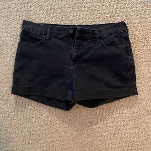 Black jeans shorts